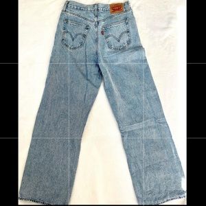 high waisted straight leg levi jeans